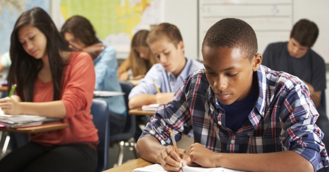 Students in a classroom