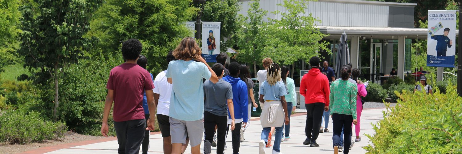 Students walking