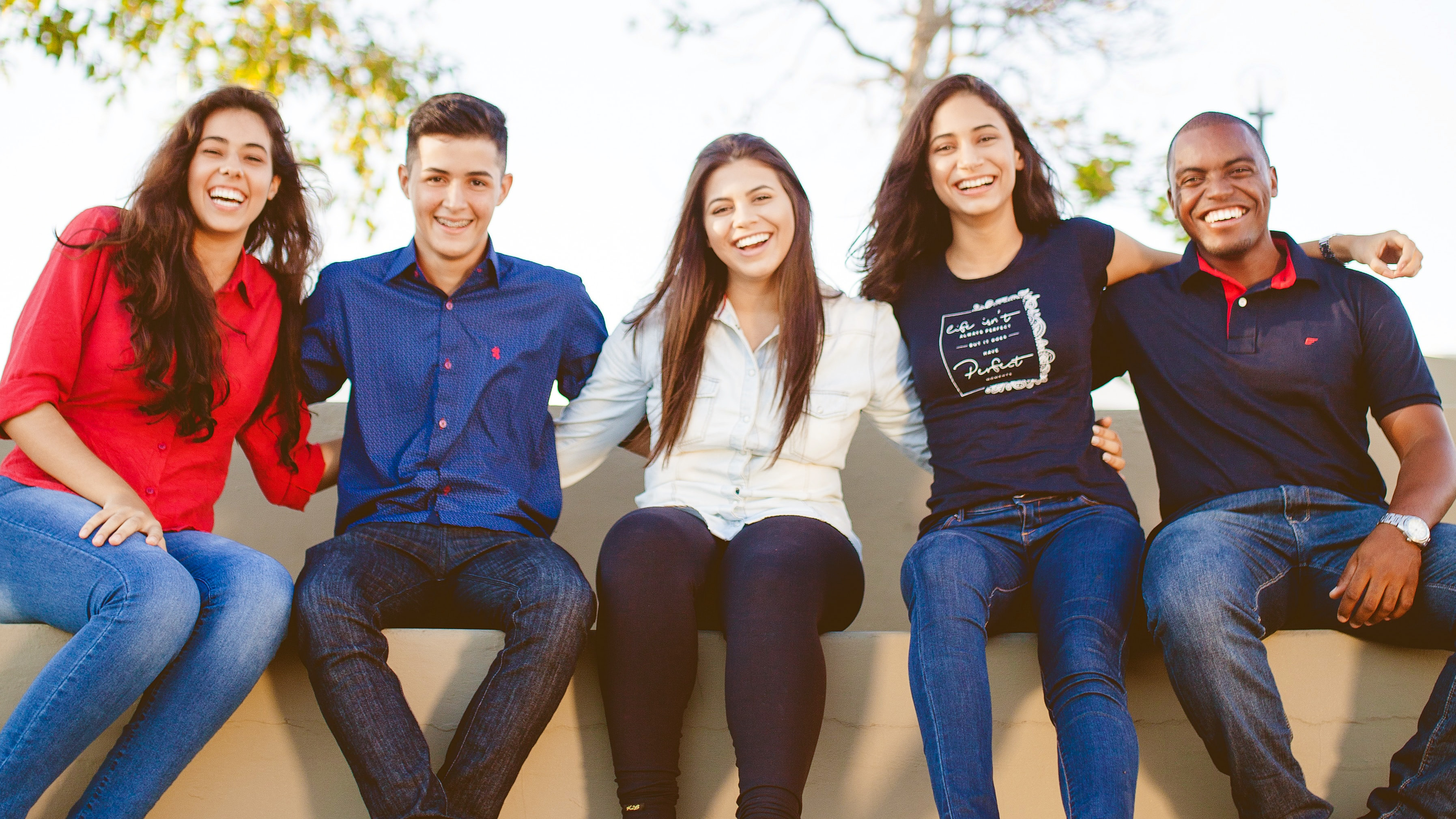 Students on a bench