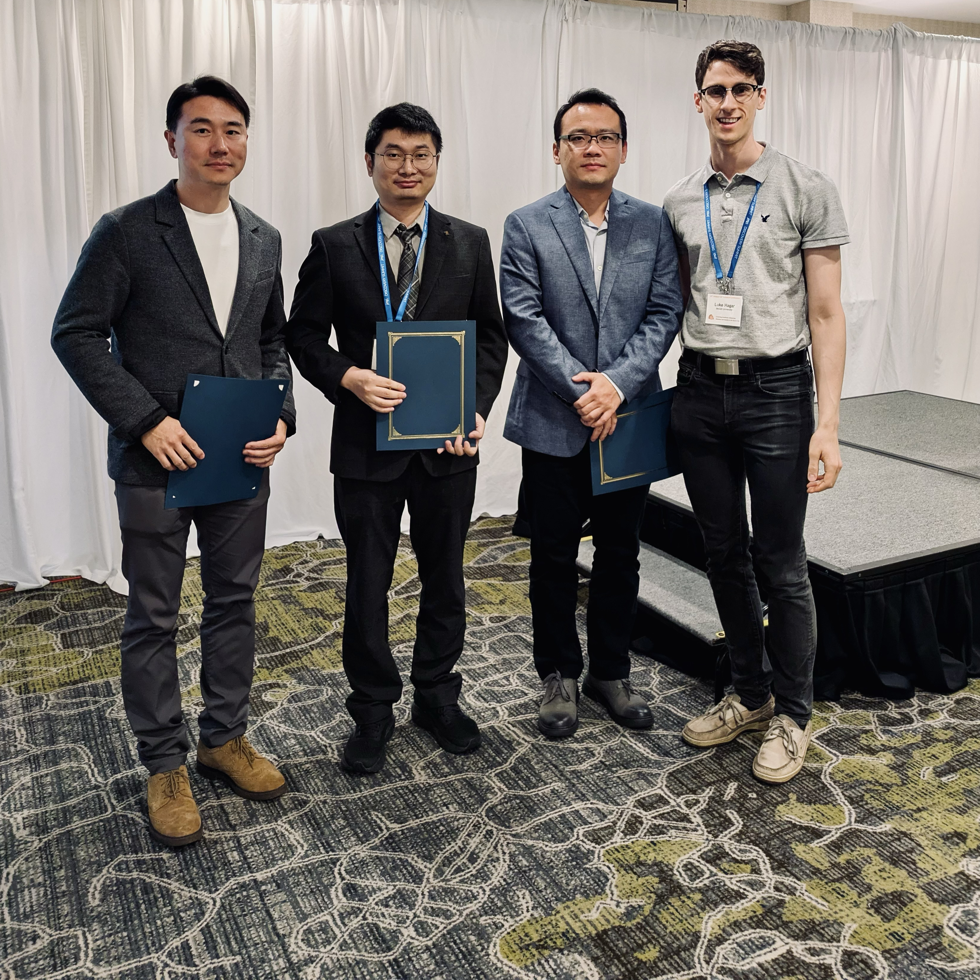 Recipients of the 2025 Frank Wilcoxon Prize gather following the award presentation at the 2026 Fall Technical Conference in Charlotte, North Carolina.