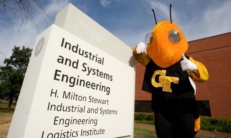 Buzz in front of ISyE sign