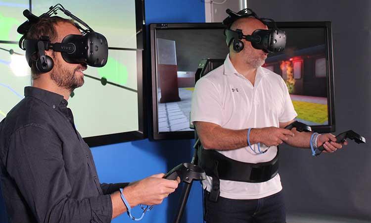 humans in vr headsets