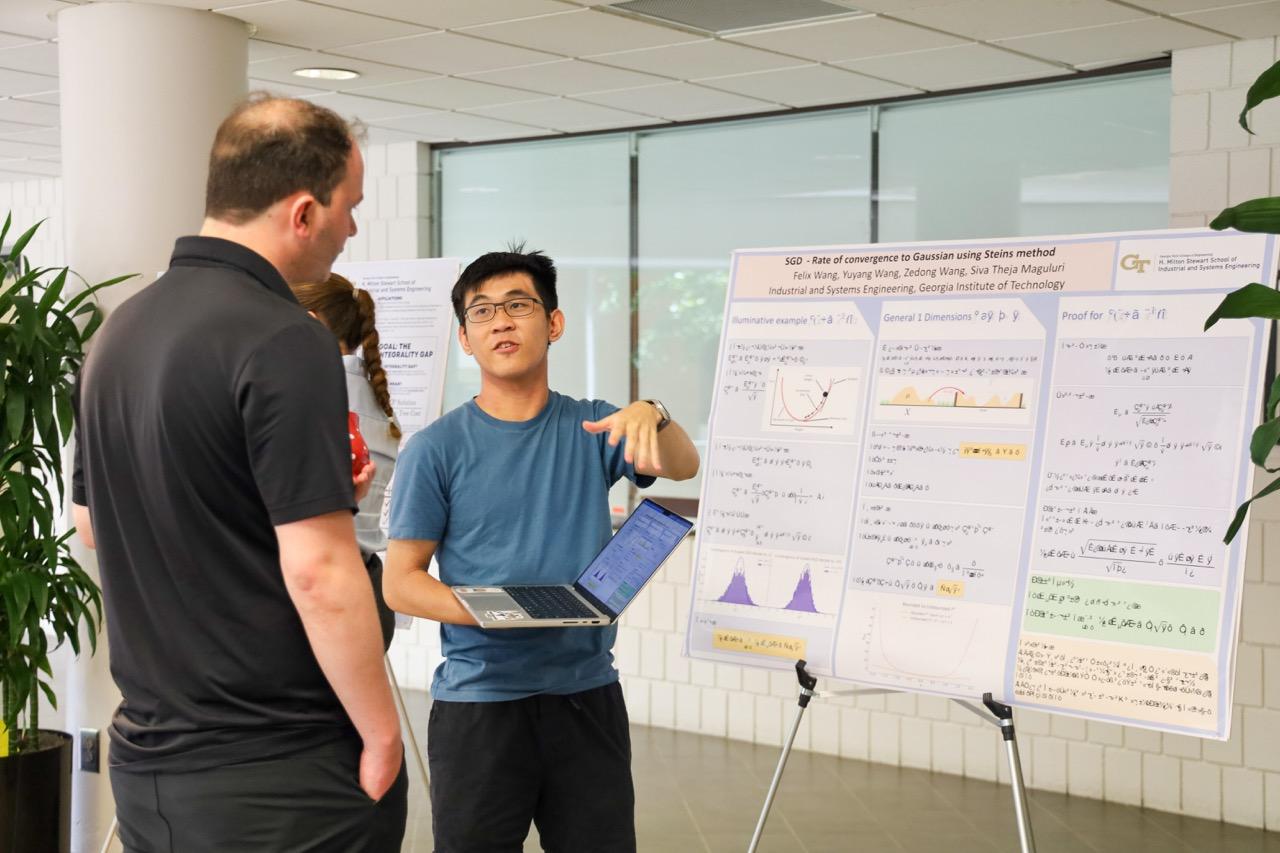 Felix Wang presenting his project
