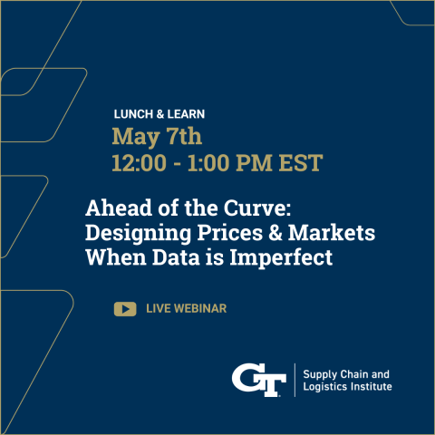 "Ahead of the Curve: Designing Prices and Markets When Data is Imperfect" SCL Lunch and Learn seminar