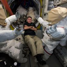 Shane Kimbrough and space suit
