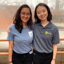 Aarushi Khajuria, ISyE 3rd-year and GTIA executive vice president; Alice Choi, ISyE 4th-year and GTIA president