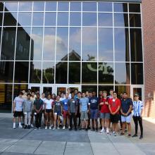 High school students participating in Mission Possible toured Georgia Tech's athletic facilities as part of the camp.