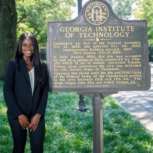 ISyE fourth-year Ndeyanta Jallow is this year's president of the Georgia Tech Society of Black Engineers.