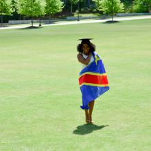 ISyE alumna Segolene Muderhwa (BSIE 17, MSA 18) is from the Democratic Republic of Congo and founded a nonprofit supporting girls' education there.