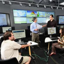 ISyE Professor Benoit Montreuil in the Physical Internet Lab