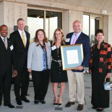 Lou Fouts receiving the Hill Society Citation