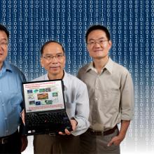 (L to R) Jan Shi, Carolyn J. Stewart Chair; Jeff Wu, Coca-Cola Chair in Engineering Statistics; and Ming Yuan, Coca-Cola Junior Professor, research how to successfully use massive data sets to help transform the way we do business.