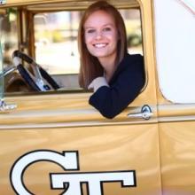 Taylor Poulos, ISyE alumna, works with Wish for WASH on the organization's business development.