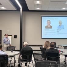 Chris Gaffney speaking to GEMS-3 and GRACE Workshop participants in Macon, GA