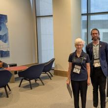 Professor Valerie Thomas receiving the 2026 IISE Sustainable Development Division Teaching Award, from Jeremy Rickli, Assoc. Professor of Industrial and Systems Engineering at Wayne State University and Past-President of the IISE Sustainable Development D
