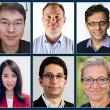 Pictured Left to Right: Professor Guanghui (George) Lan, Assistant Professor Johannes Milz, Professor Ashwin Pananjady, Professor Yao Xie, Assistant Professor Juba Ziani, and Professor Katya Scheinberg 